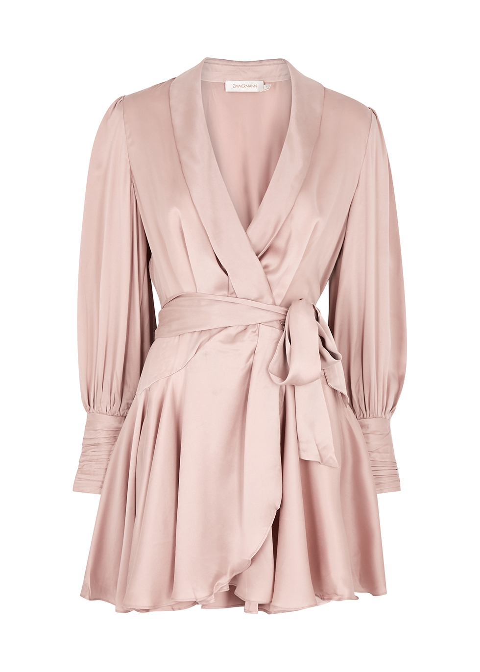 Zimmermann Blush silk wrap dress - Harvey Nichols